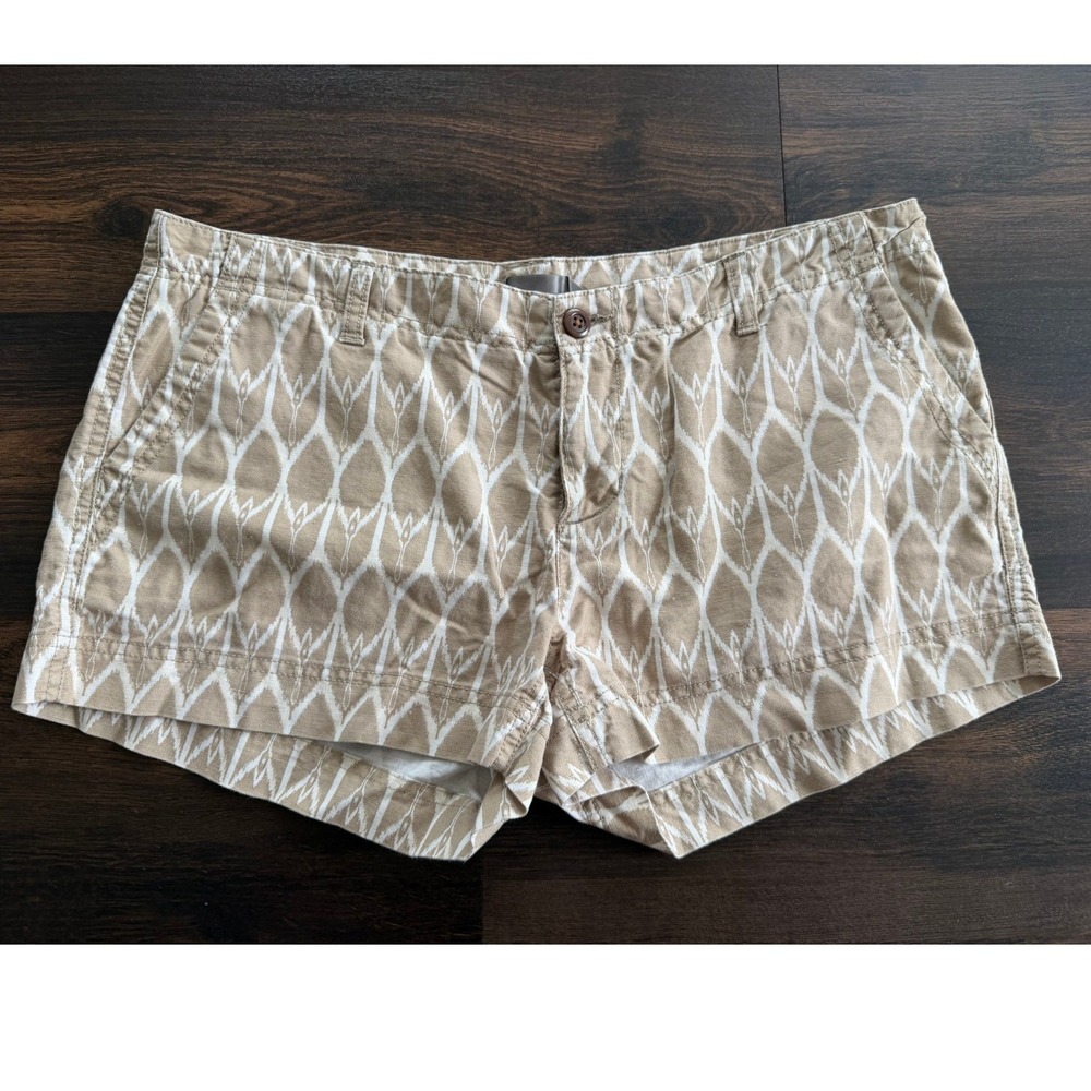 The North Face Shorts Womens 12 Ikat Geometric Tan White Excellent